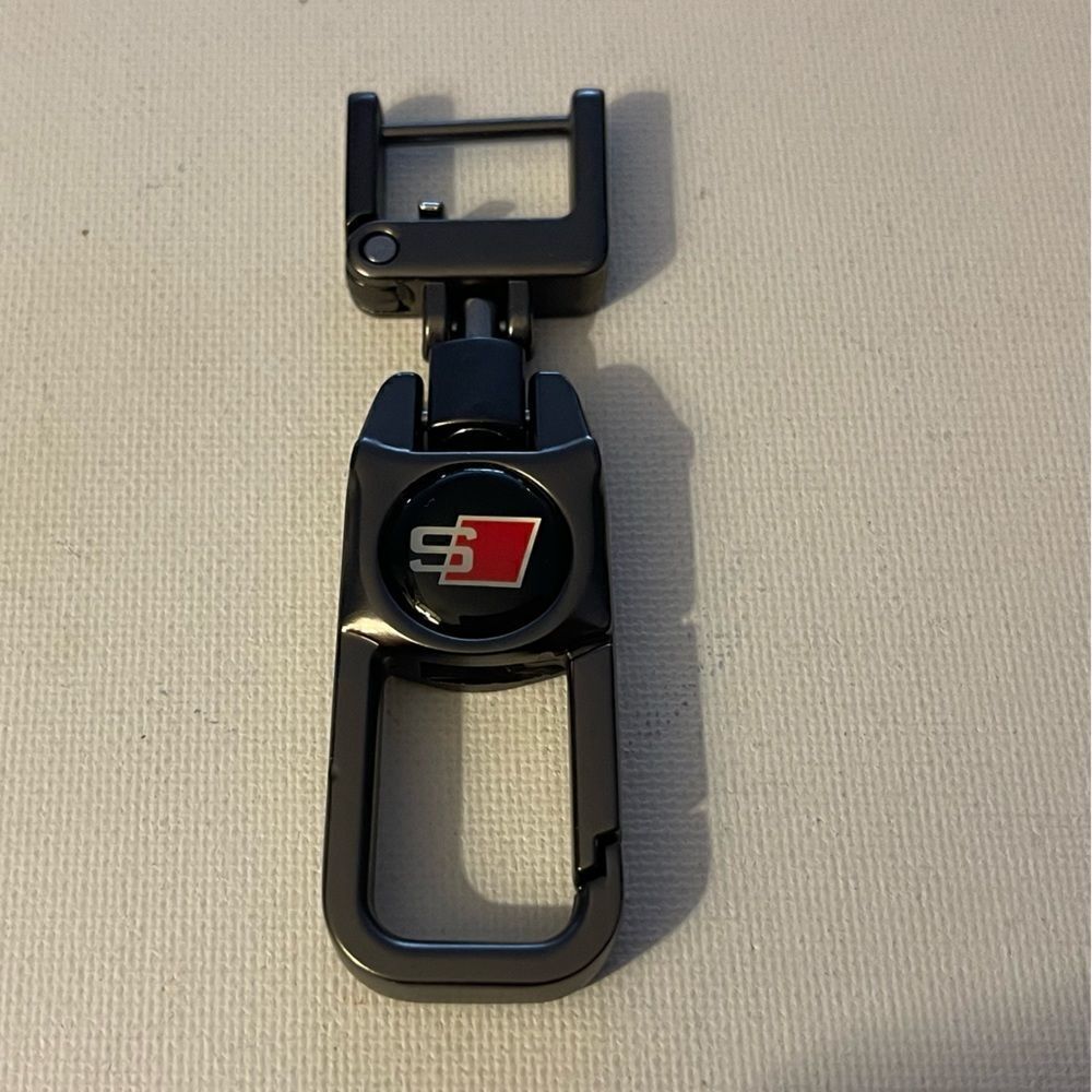 Audi S line Logo Key Fob Keychain in Metal NWT